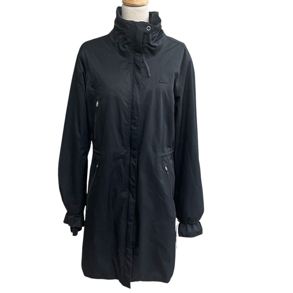 Nike‎ ACG Womens Small Jacket Softshell Parka  Black Winter Fall Long Pre Owned